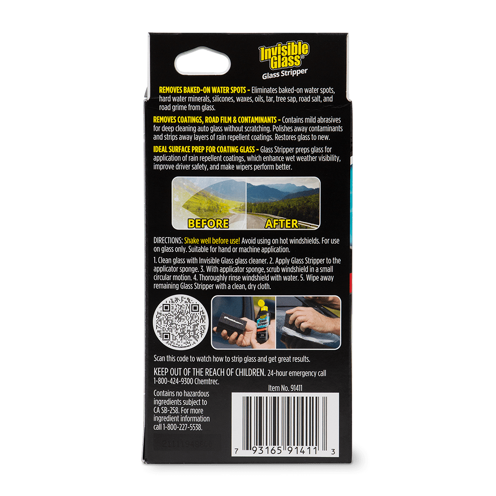 Stoner Invisible Glass 91411 Glass Stripper Water Spot Remover Kit - 3.38 Ounce