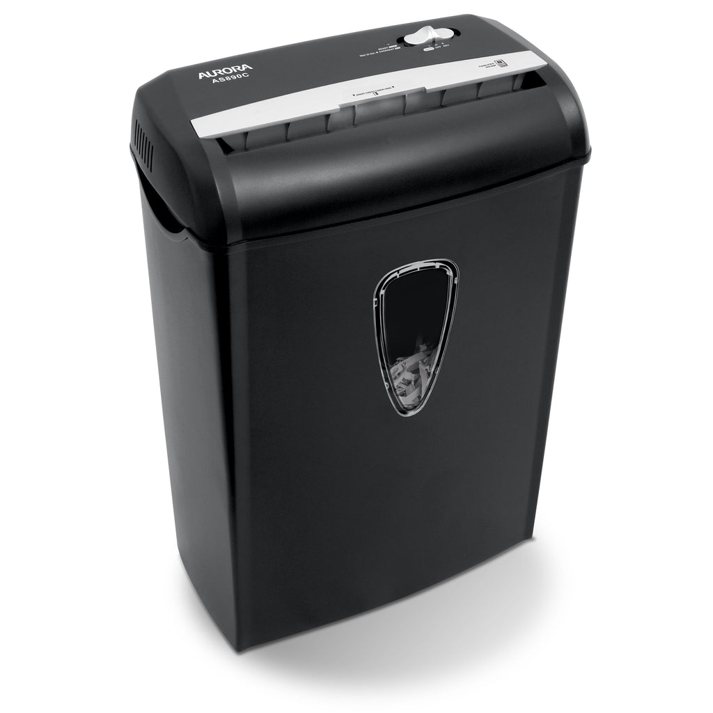 Aurora GB 8-Sheet Cross-Cut Paper Shredder, Black