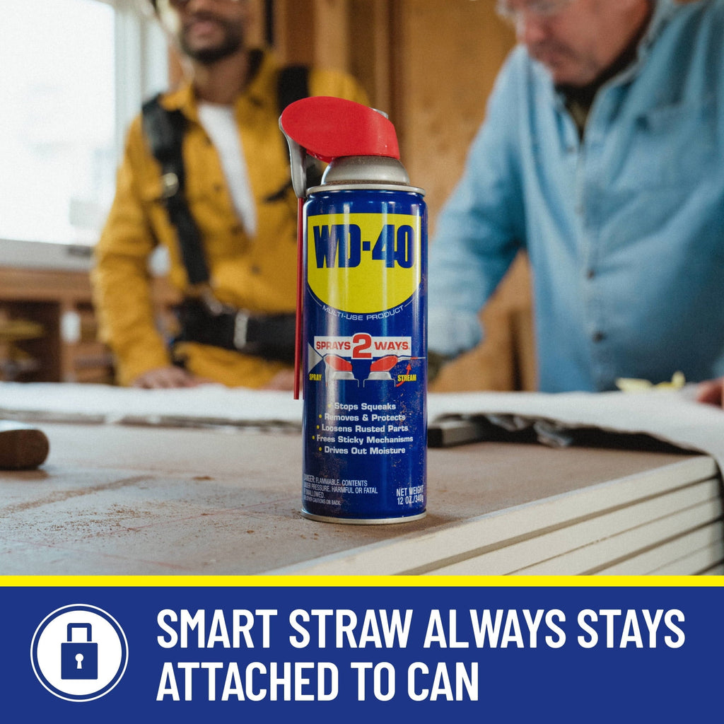 Original WD-40 Formula, Multi-Use Product With Smart Straw Sprays 2 Ways, Multi-Purpose Lubricant Spray, 8 oz.