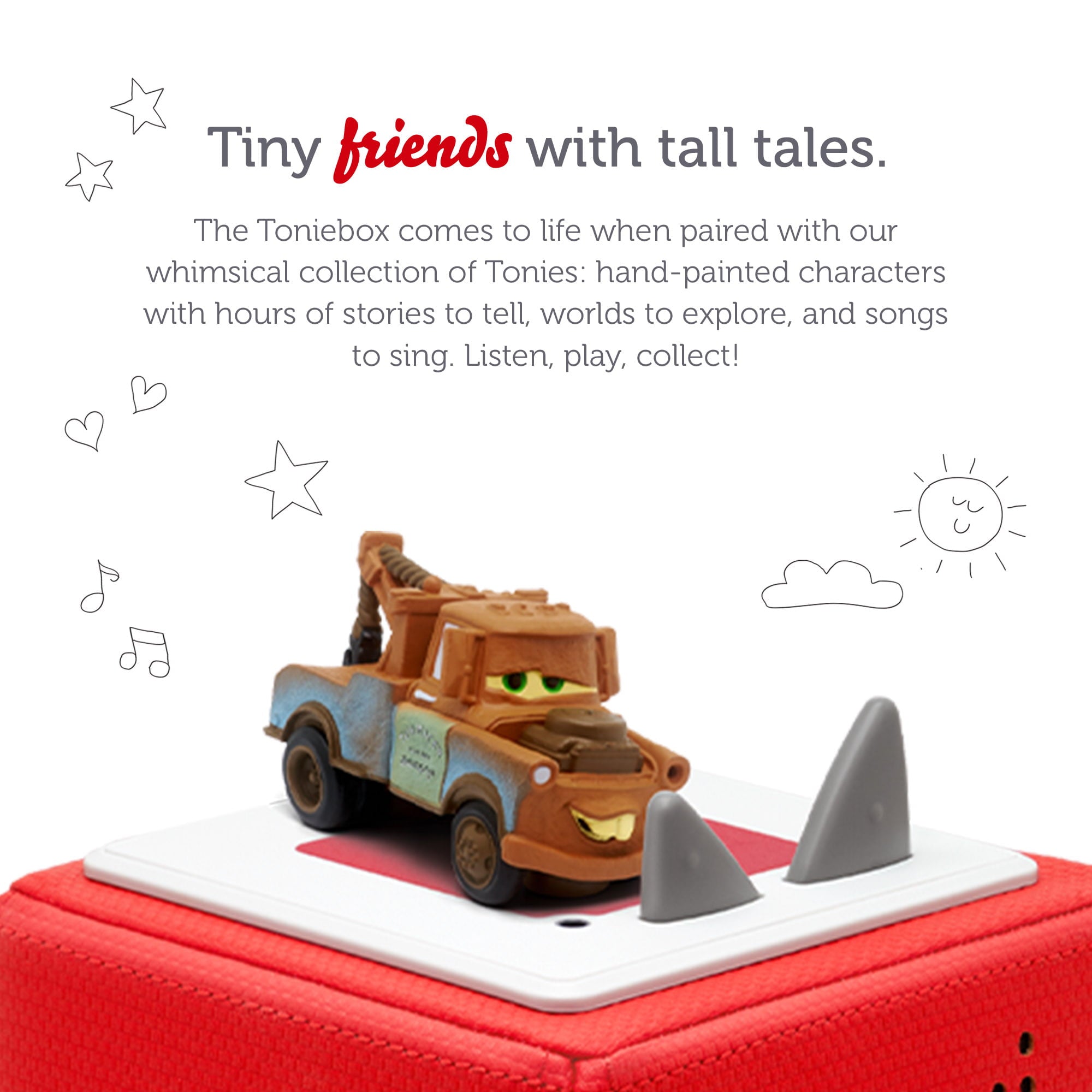 Tonies Mater from Disney and Pixar's Cars 2, Audio Play Figurine for Portable Speaker, Small, Brown