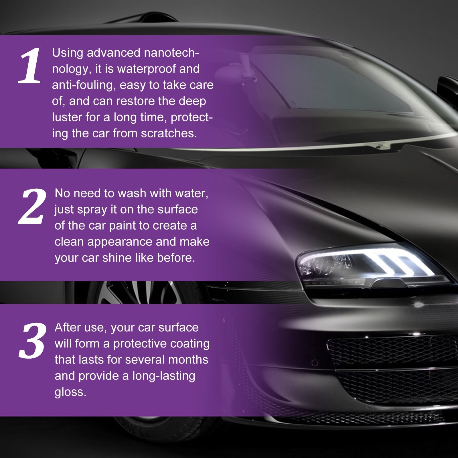 EELHOE Shine Armor Ceramic Coating Fortify Quick Coat Car Wax Polish Spray Waterless Wash & Wax Hydrophobic Top Coat Polish & Polymer Paint Sealant Detail Protection 3.4 Fl Oz