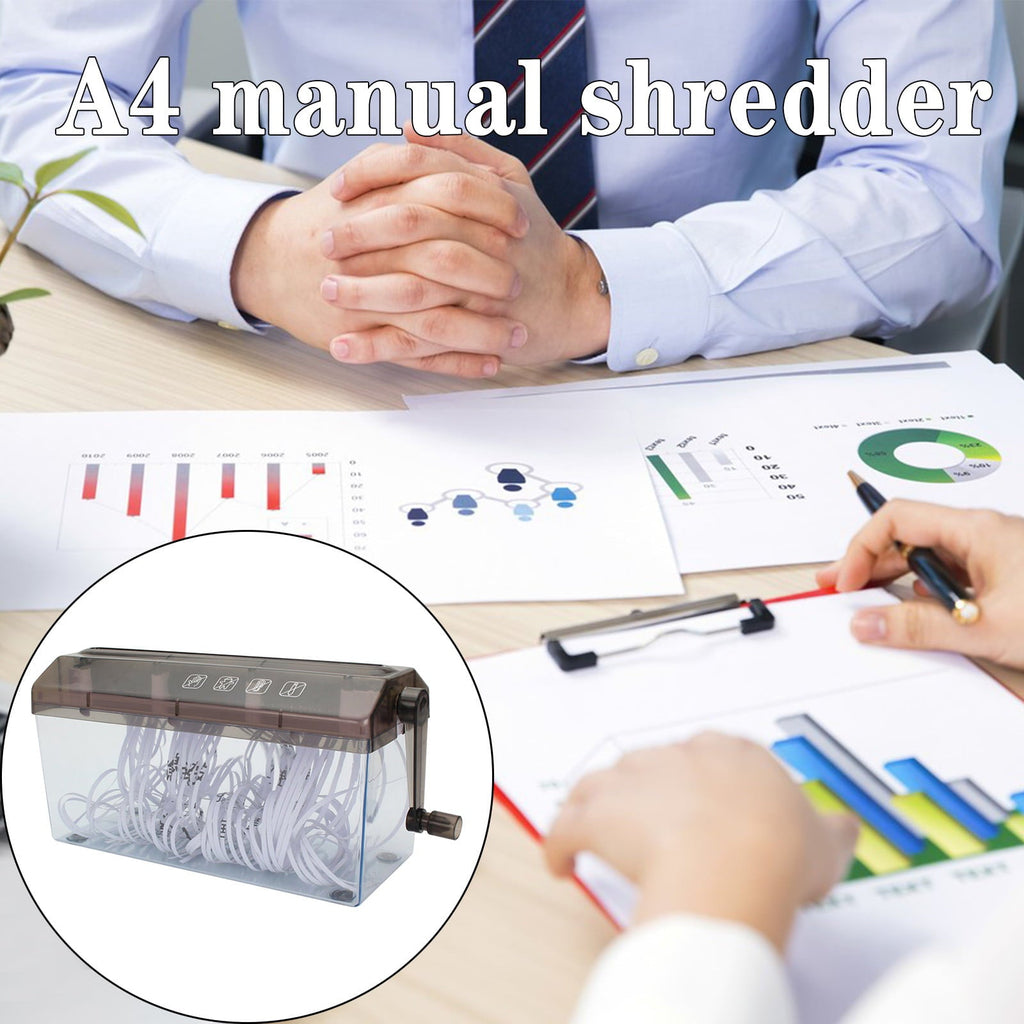 loopsun Portable Shredder,Mini A4 Paper Shredder School Home Manual Receipts Office Cutting Machine