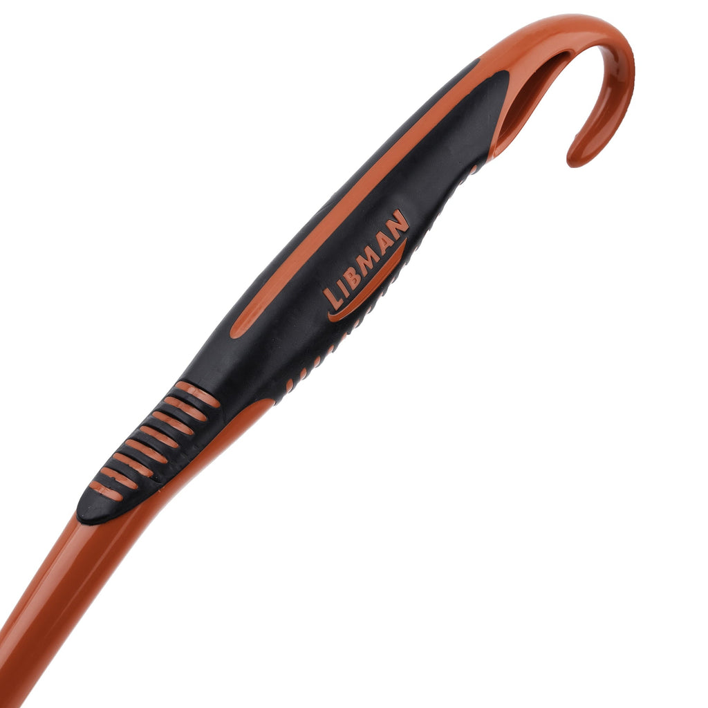 Libman Red All Purpose Scrub Brush with Scraper 13 in Long Handle and 2 in Recycled PET Fibers