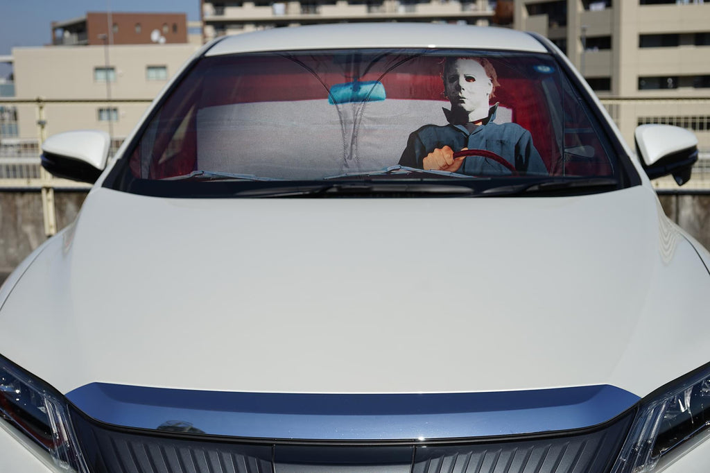 Surreal Entertainment SRE-CS-HAL-MMCR-C Halloween Michael Myers Sunshade for Car Windshield,64 x 32 Inches
