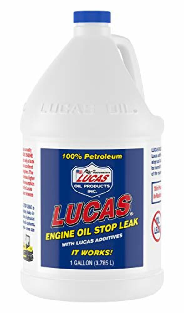 Lucas Oil 10279 Engine Oil Additives, Engine Oil Stop Leak, Gallon Size Bottle