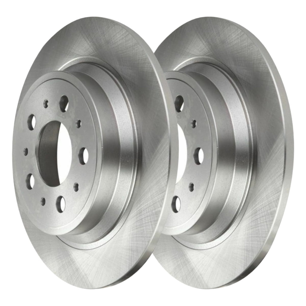 AutoShack Rear Brake Rotors and Ceramic Pads Kit Driver and Passenger Side Replacement for 1999-2004 2005 2006 Volvo S80 2001-2007 V70 2001-2009 S60 2003-2007 XC70 2.3L 2.4L 2.5L 2.8L 2.9L AWD FWD