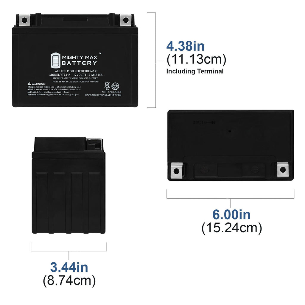 12V 11.2Ah Battery for Yamaha 950 Bolt, Bolt R-SPEC 2014-'2015