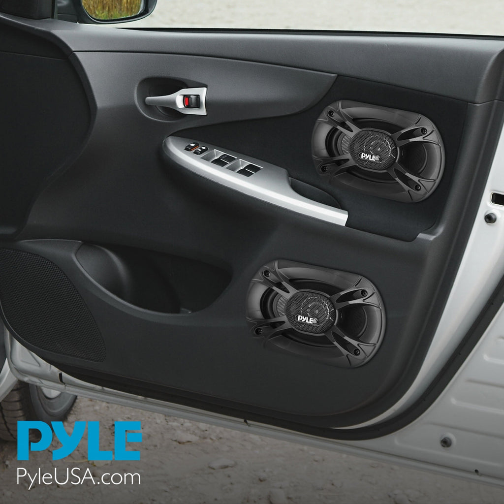 Pyle PL61984BK - Four-Way Sound Speaker System - One Pair 6'' x 9'' Four-Way Quadriaxial Loud Audio