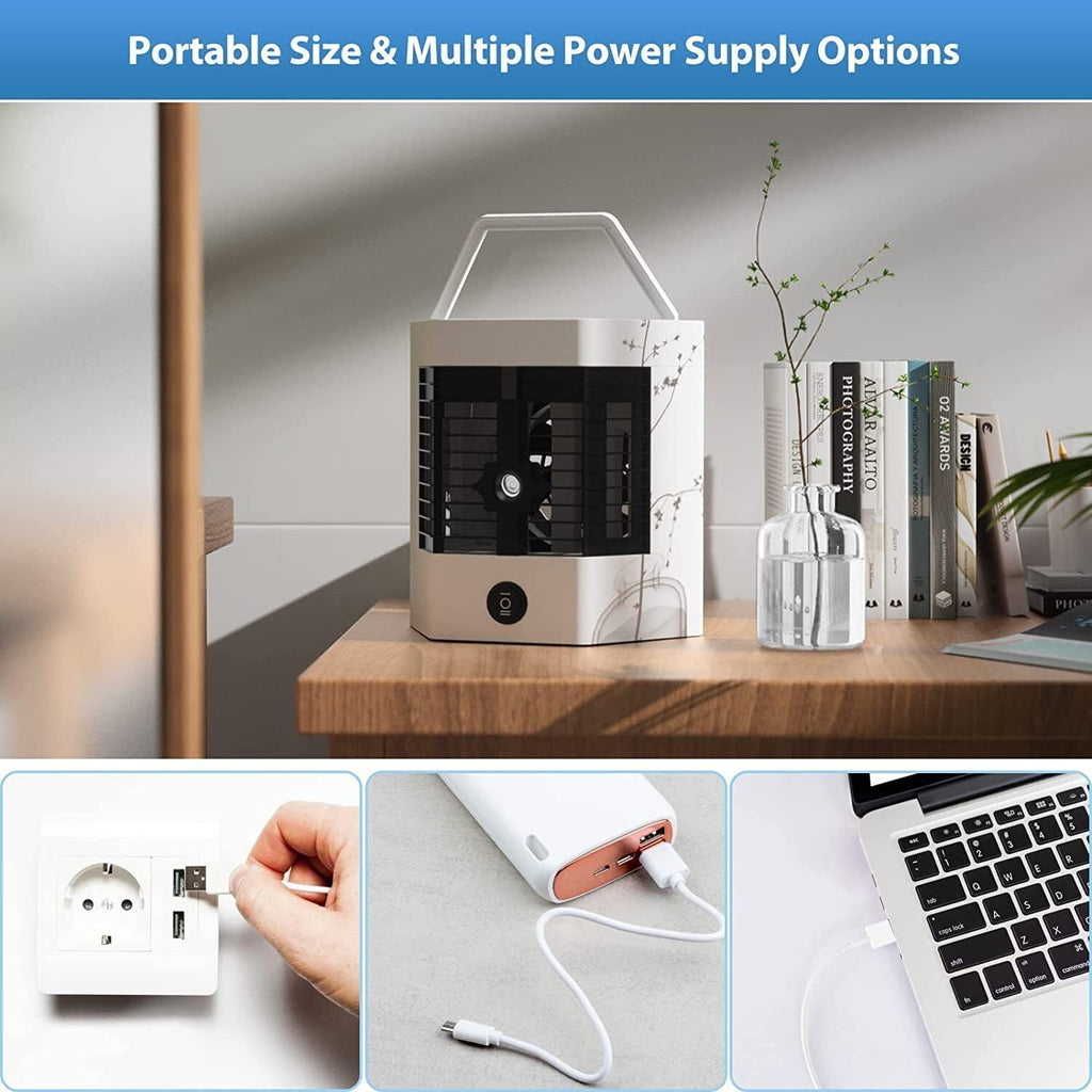 Portable Air Conditioners Mini Desktop Humidifier Cooler Personal Space Cooler