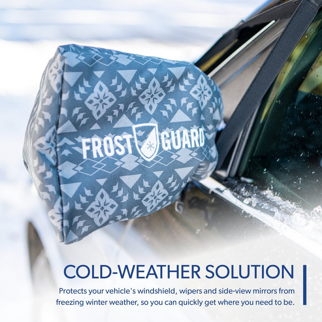 FrostGuard Deluxe Full-Coverage Car Windshield Cover for Ice/Snow, Sweater, 41" x 59"