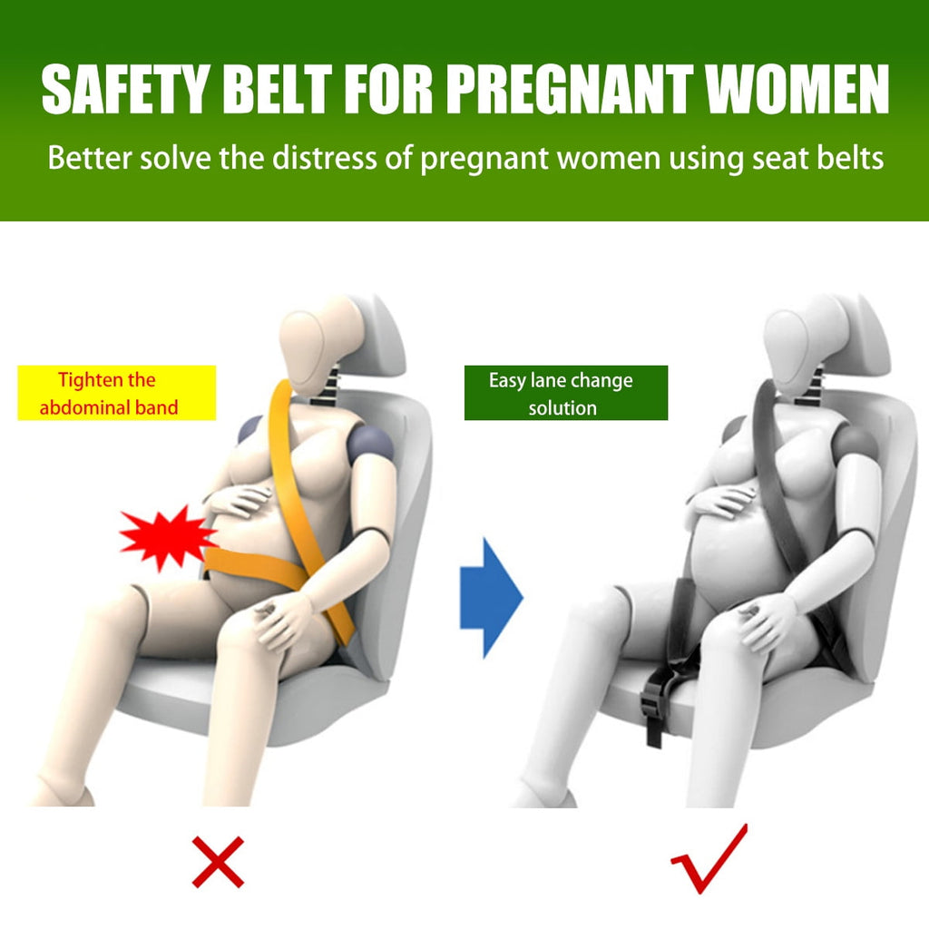 Toorise Pregnant Seat Belt with Adjustable Elastic Strap Bump Strap Adjuster to Protect Unborn Baby Maternity Belt Avoid Compression Pregnant Seat Belt for Mother Belly