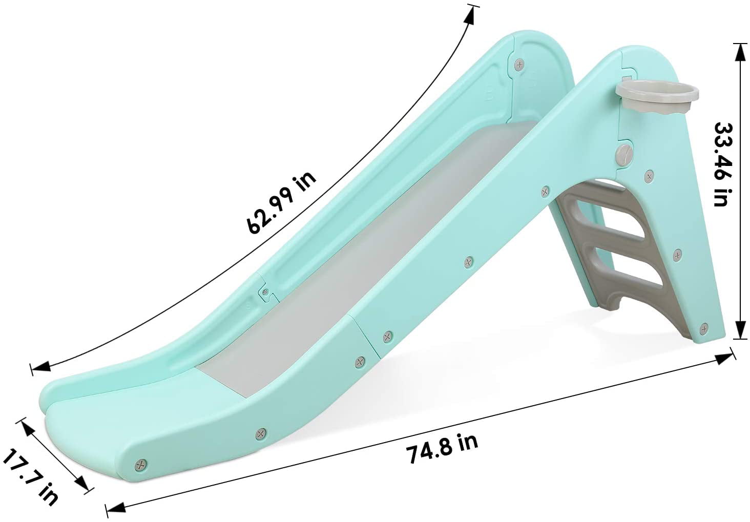 streakboard Toddler Slide Play Climber Sturdy Slide Toy for Kids 1-6 Years Outdoor Indoor Playground