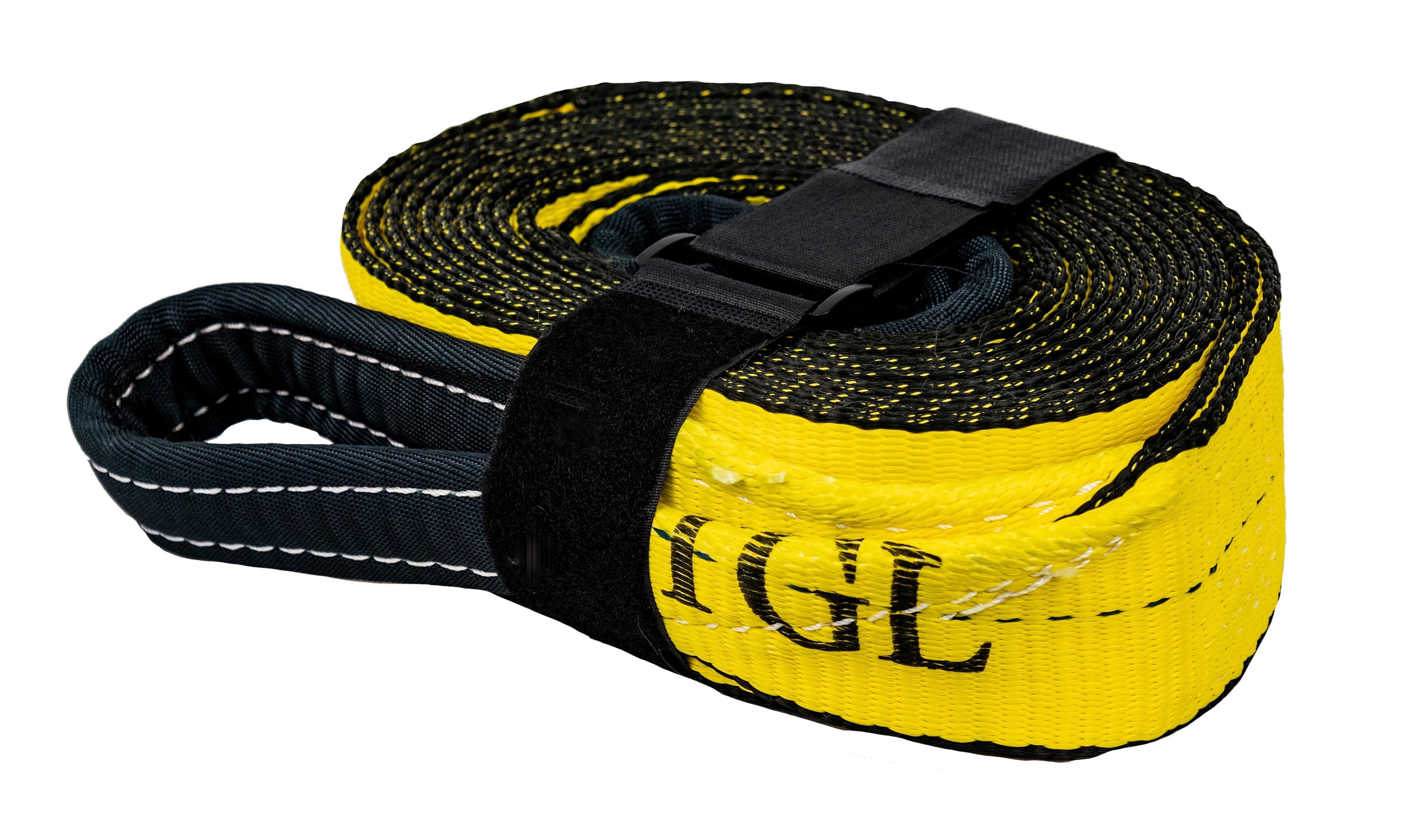 TGL 3 inch, 20 Foot Tow Strap, Polyester Material, 30,000 Pound Capacity with Reusable Storage Strap