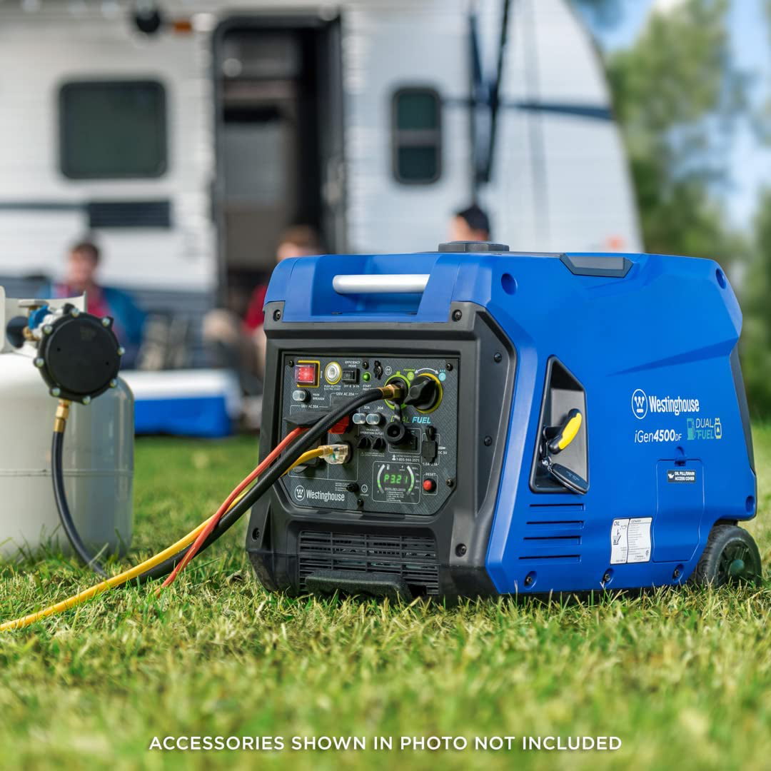 Westinghouse 4500 Peak Watt Electric Start Dual Fuel Portable Inverter Generator with RV Outlet