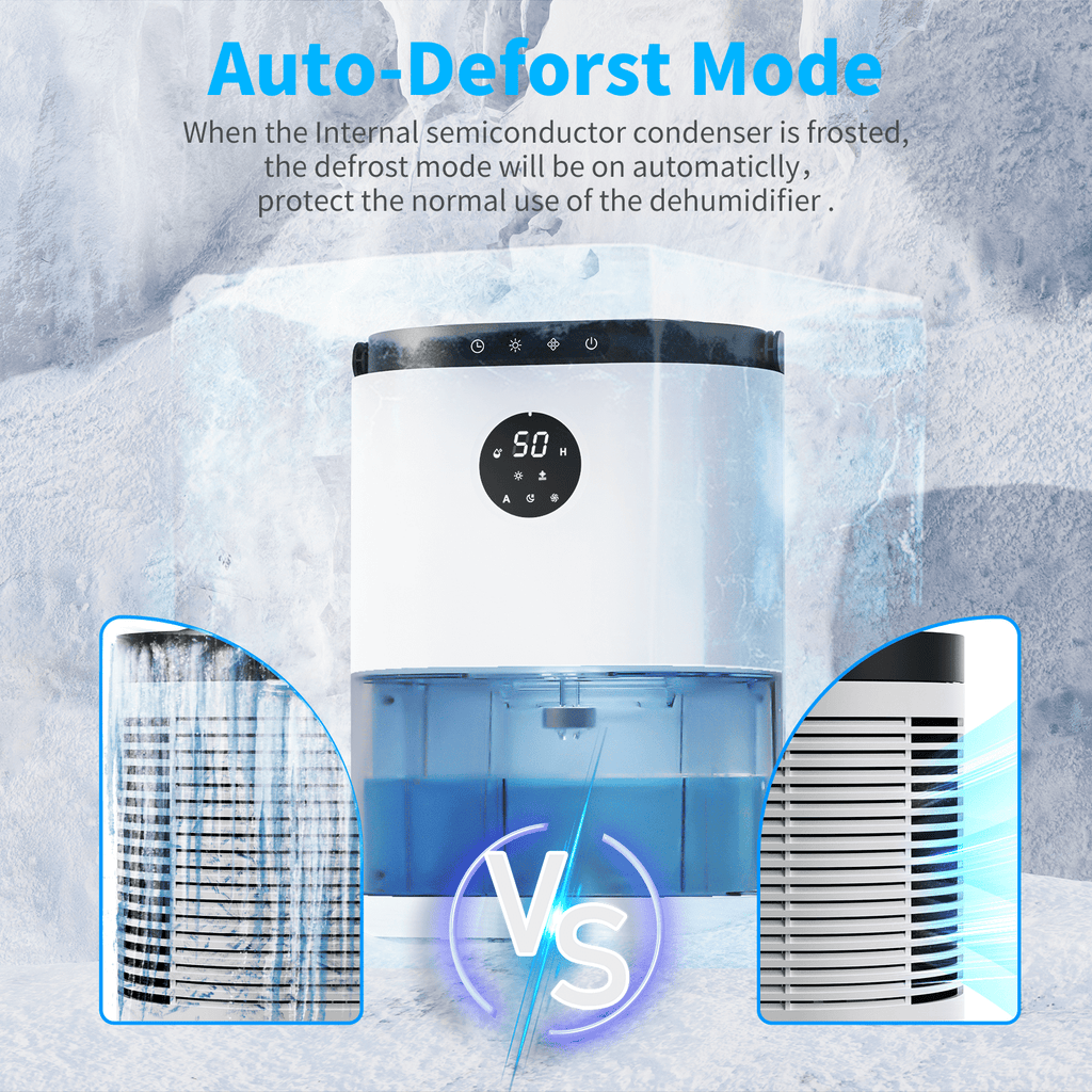 ALROCKET 5-Pint Dehumidifier with Timer, 4500 Cubic Feet, Auto Defrost, Ultra Quiet for Home Large Room Bathroom Garage RV