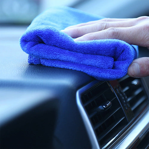 10pcs Microfiber Cleaning Cloth No-Scratch Rag Car Polishing Detailing Towel  for Auto Shops Mechanics ,And Car Wash,