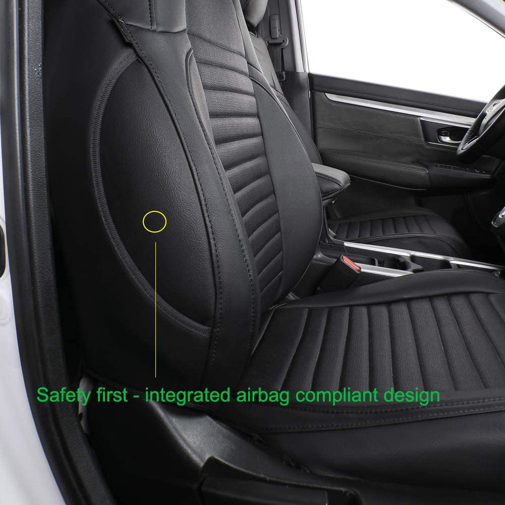 EKR Custom Fit CRV Car Seat Covers for Honda CRV 2023 2024 - Full Set Leather Auto Seat Covers (Black)