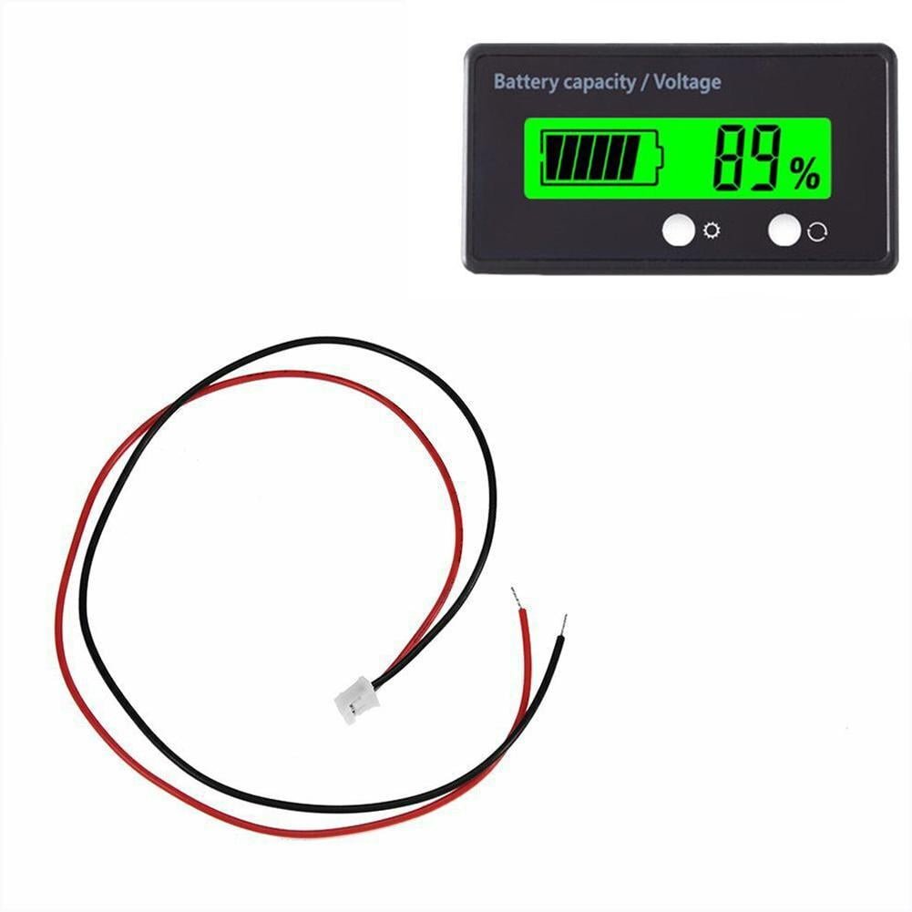 DC 8V 12V 24V 36V 48V 72V Battery Meter, Battery Capacity Voltage Monitor Gauge Indicator, Lead-Acid & Lithium ion Battery Tester, for Golf Cart RV Marine Boat Club Car Motorcycle