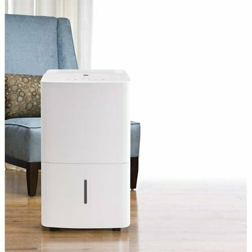Restored GENERAL ELECTRIC 50-Pint Portable Dehumidifier with Drain, White (Refurbished)