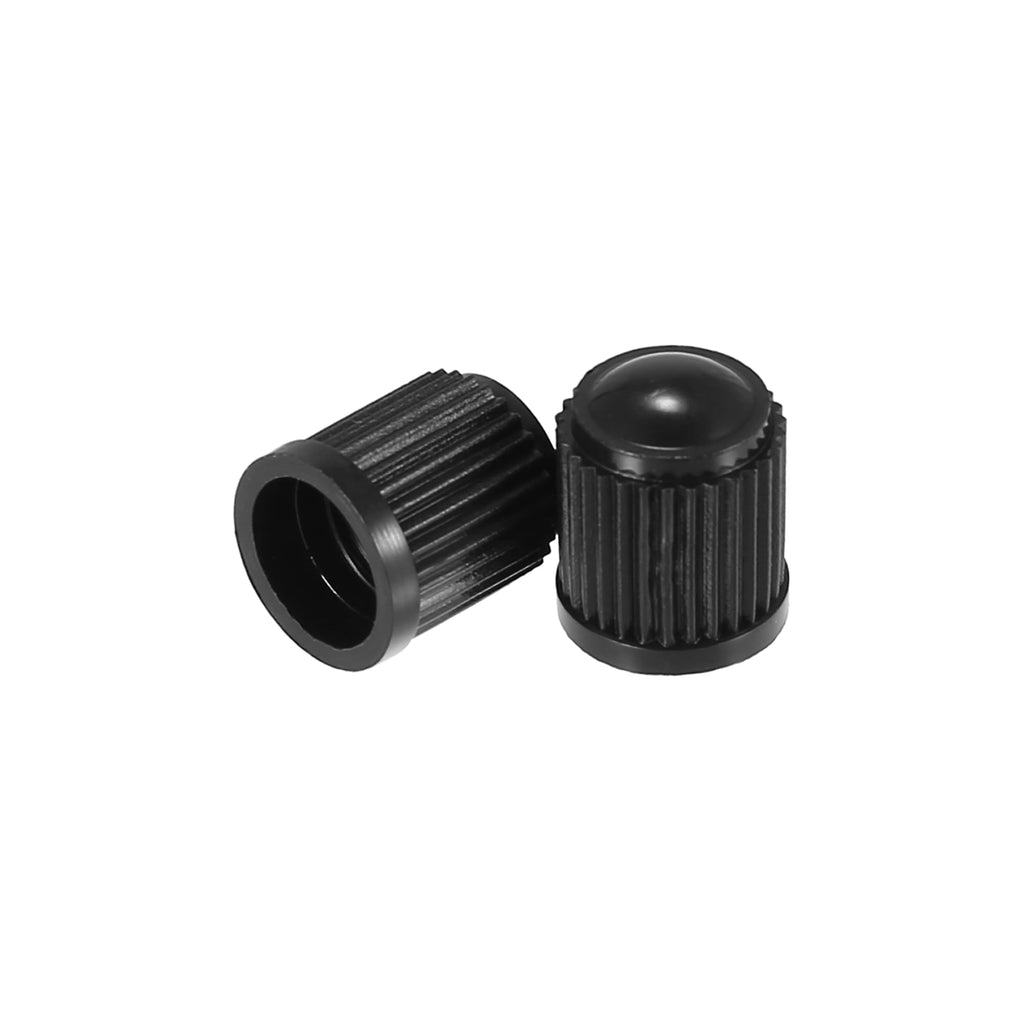 Motoforti Universal Tire Valve Stem Caps Plastic Black for Car Bike 6pcs