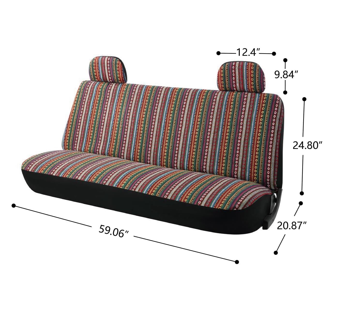 Auto Drive 1PC Bench Seat Cover Polyester Baja Saddle Blanket Orange - Universal Fit,2102SC097