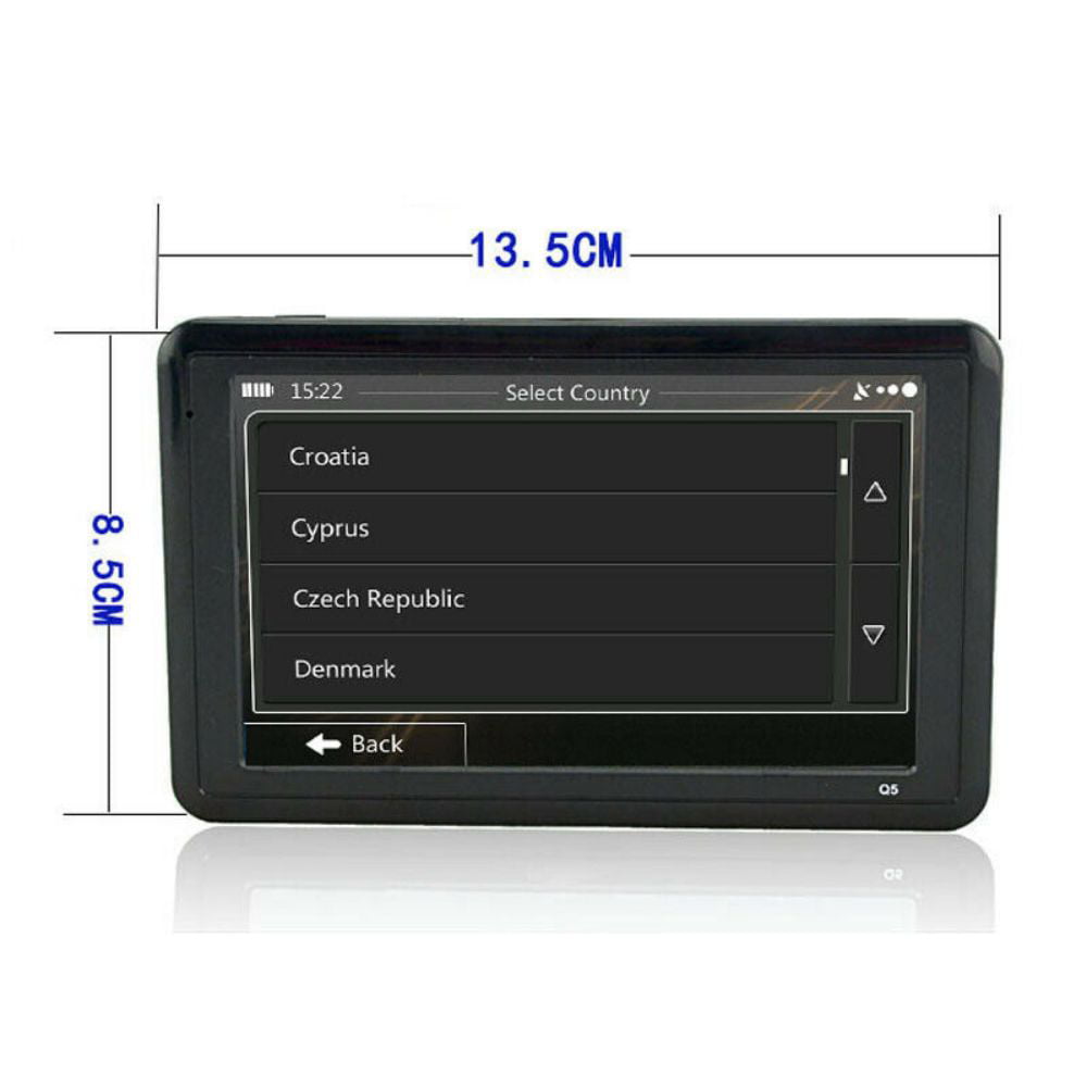 GPS for Car GPS Navigation for Car,5 inch Sat Nav 8GB+256MB Speed Voice Guidance Route Planning Lifetime Free Map Update