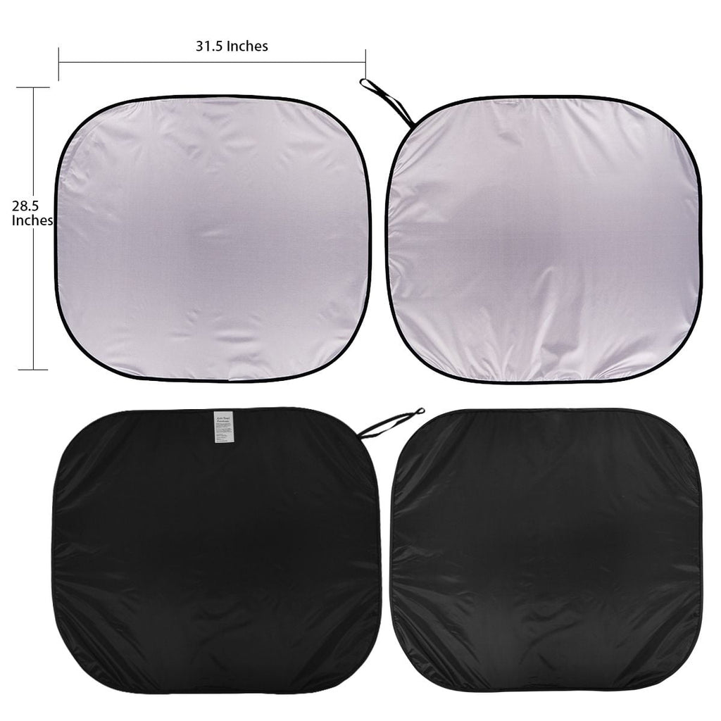 Auto Drive Universal 2 Count Twist Sun Shade Silver, 28.5'' x 31.5''