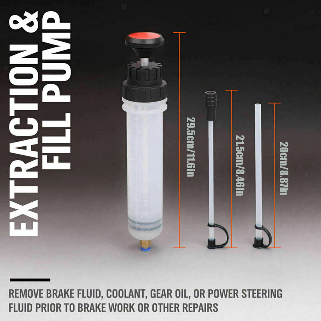 Toorise Car Oil Fluid Extractor 200CC Oil Suction Syringe Auto Air Pump Filling Syringe Bottle Transfer Liquid Extractor Manual Filling Pump for Automobile Fuel Oil Brake Fluid Coolant
