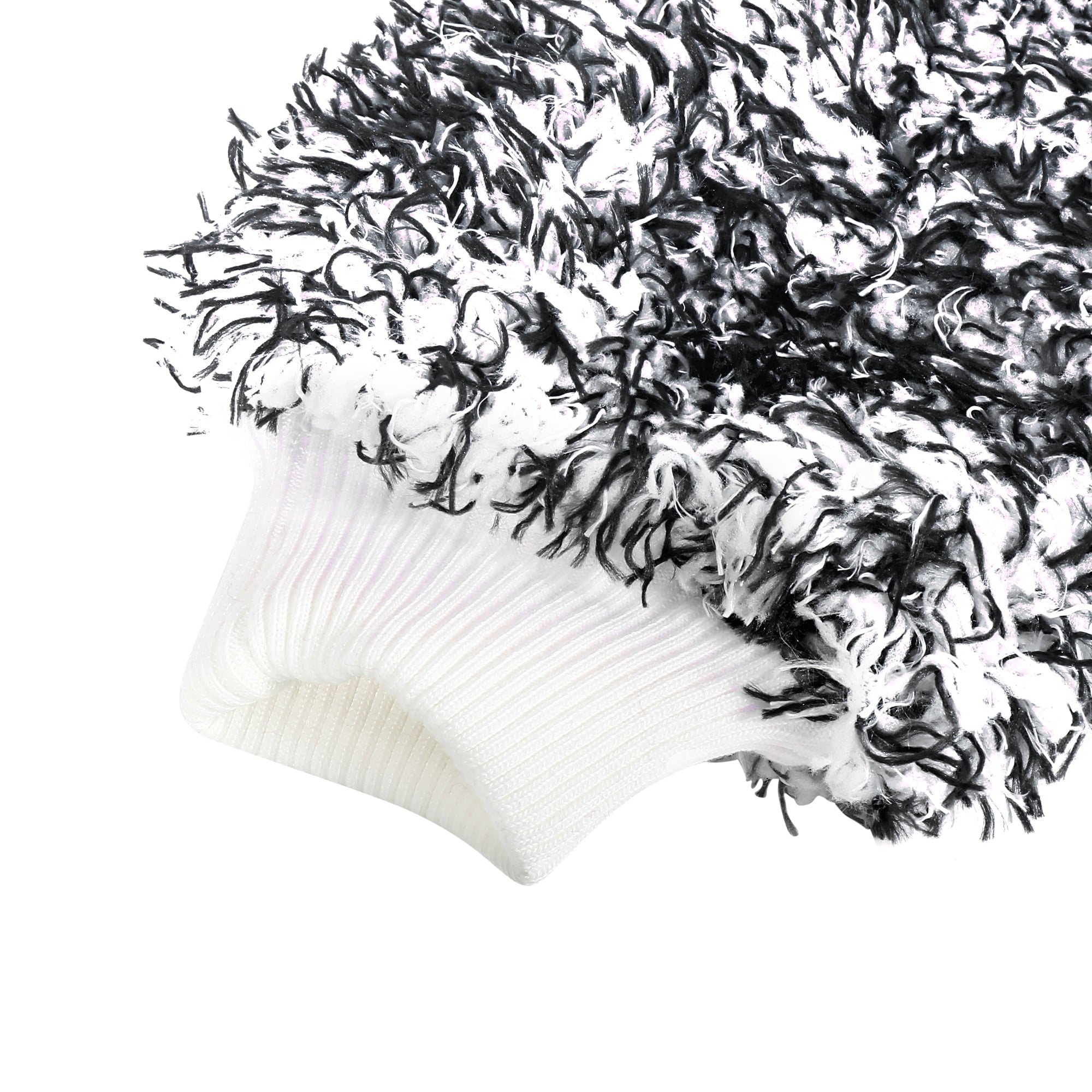 Unique Bargains Black Coral Fleece Car Wash Mitt Microfiber Glove Double Sided Dirt Washing Tool Absorbent