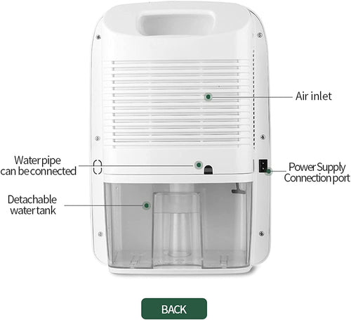 2.5L Dehumidifier Home Air Dryer Damp Moisture Free Bedroom Dehumidifier+Remote 2.5L Mini Space Dehumidifier Air Dryer Damp Moisture Free with Timing Function Dehumidifier Air Dryer