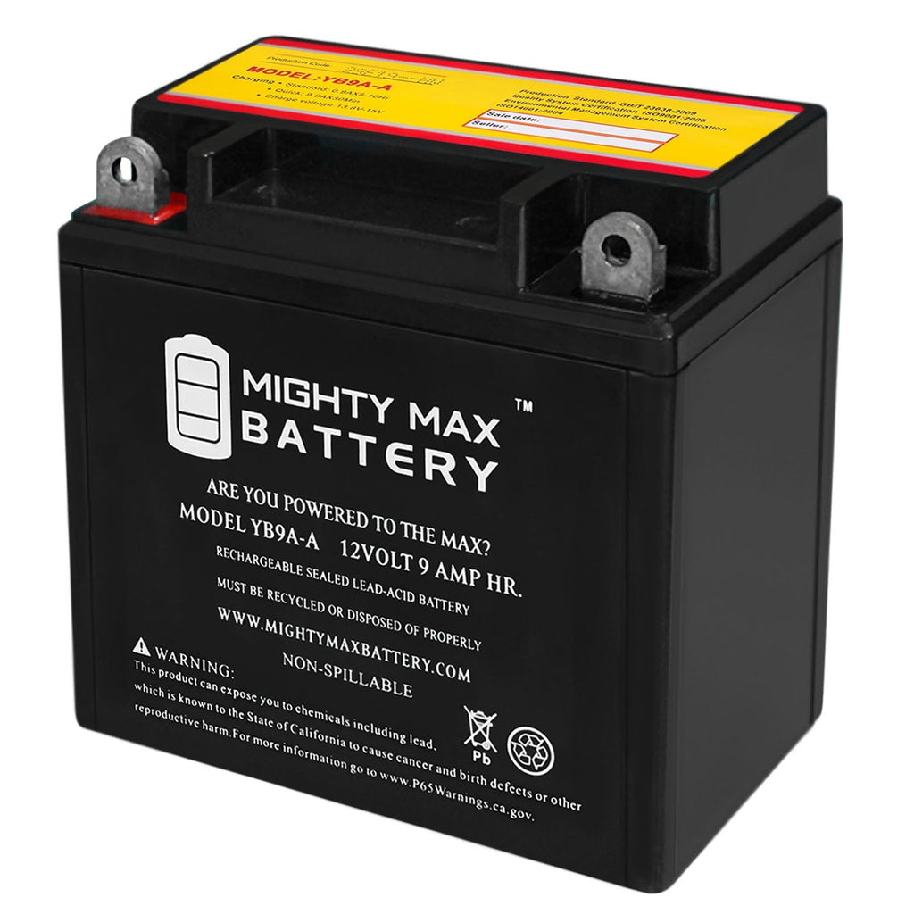 YB9A-A 12V 9AH Battery Replacement for Scorpion YB9A-A Powersport