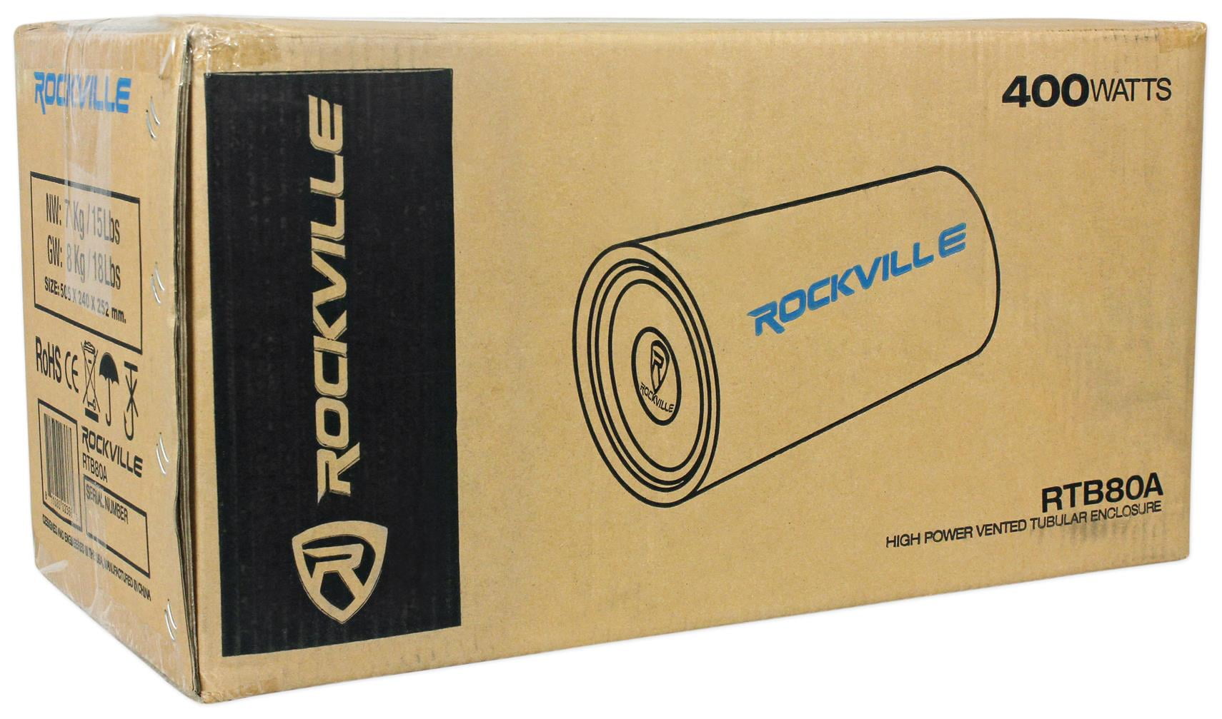Rockville RTB80A 8" 400 Watt Powered Subwoofer Bass Tube + MP3 Input