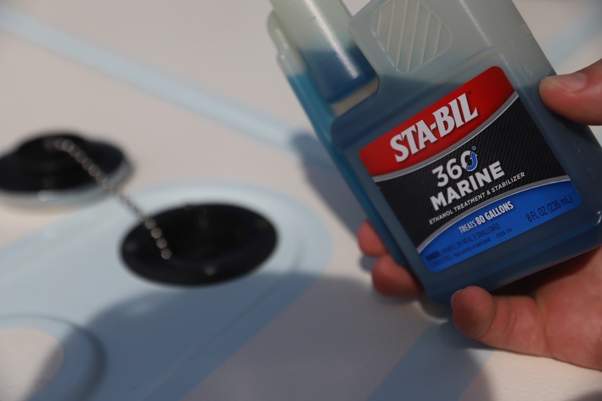 STA-BIL 360 Marine Ethanol Treatment & Fuel Stabilizer - Fuel System Cleaner - Fuel Injector Cleaner - Removes Water- Protects Fuel System - Treats 80 Gallons - 8 Fl. Oz.