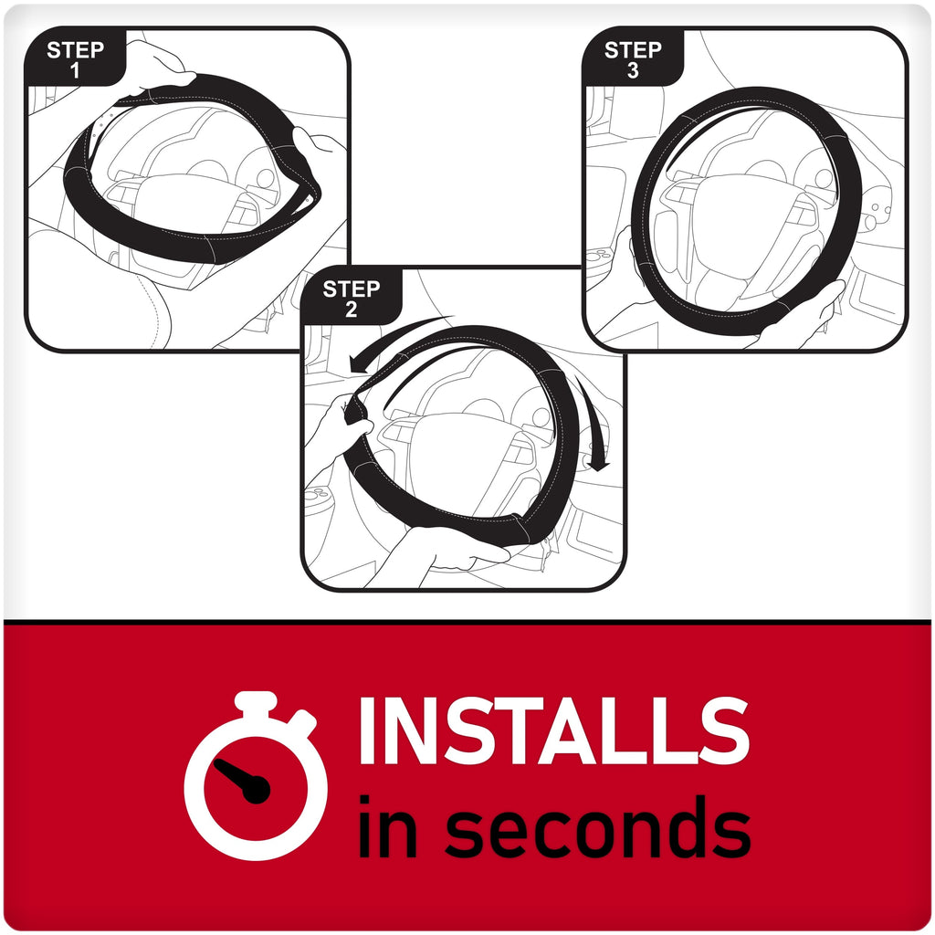 Genuine Dickies Heavy Duty Truck Steering Wheel Cover, Black