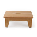 CONSDAN Step Stool for Bed, USA Grown Oak,Wooden Step Stool for Adults, One Step Stool for Seniors, 6.5" High, Non-Slip Mat, No Assembly Needed, Solid Wood, Natural Color