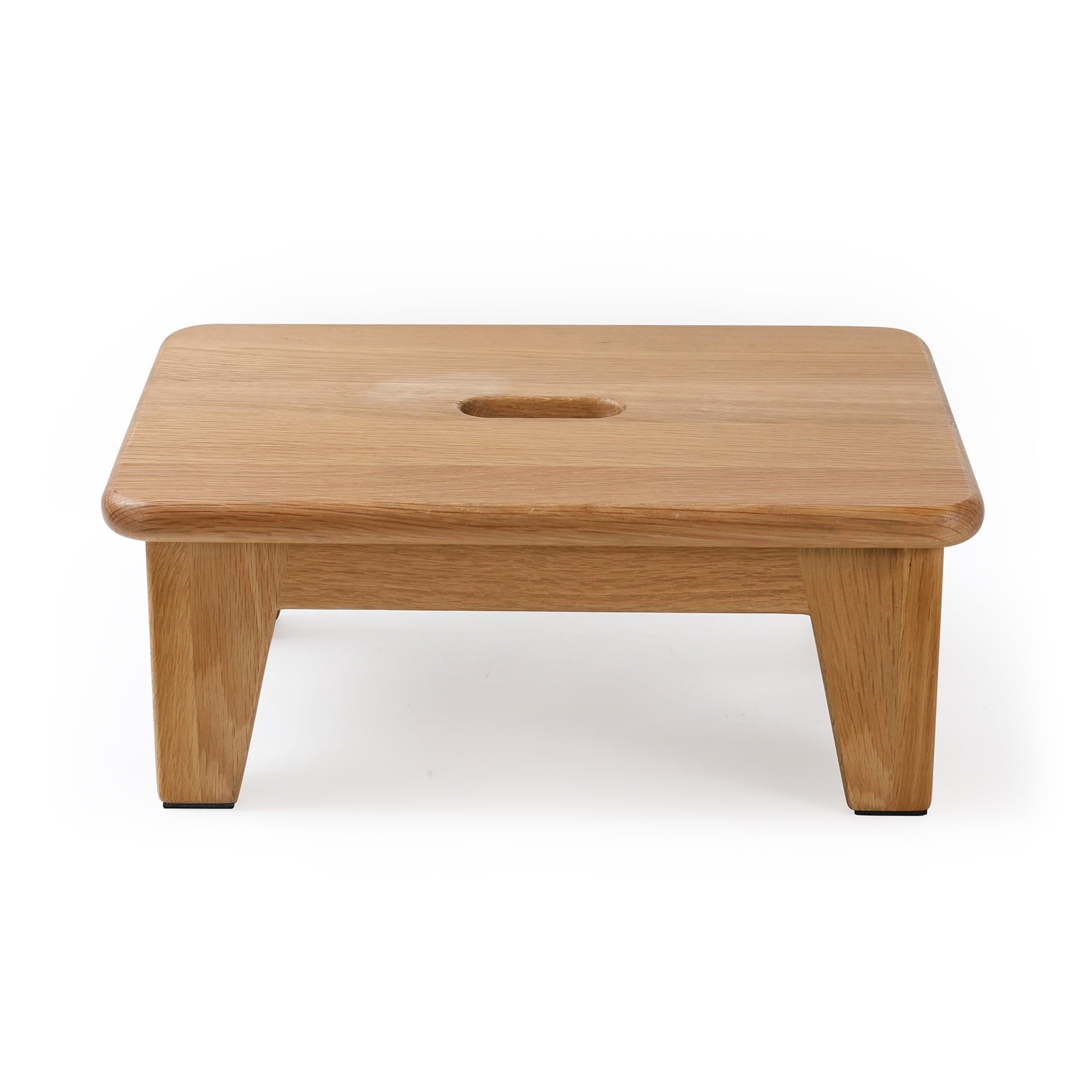 CONSDAN Step Stool for Bed, USA Grown Oak,Wooden Step Stool for Adults, One Step Stool for Seniors, 6.5" High, Non-Slip Mat, No Assembly Needed, Solid Wood, Natural Color