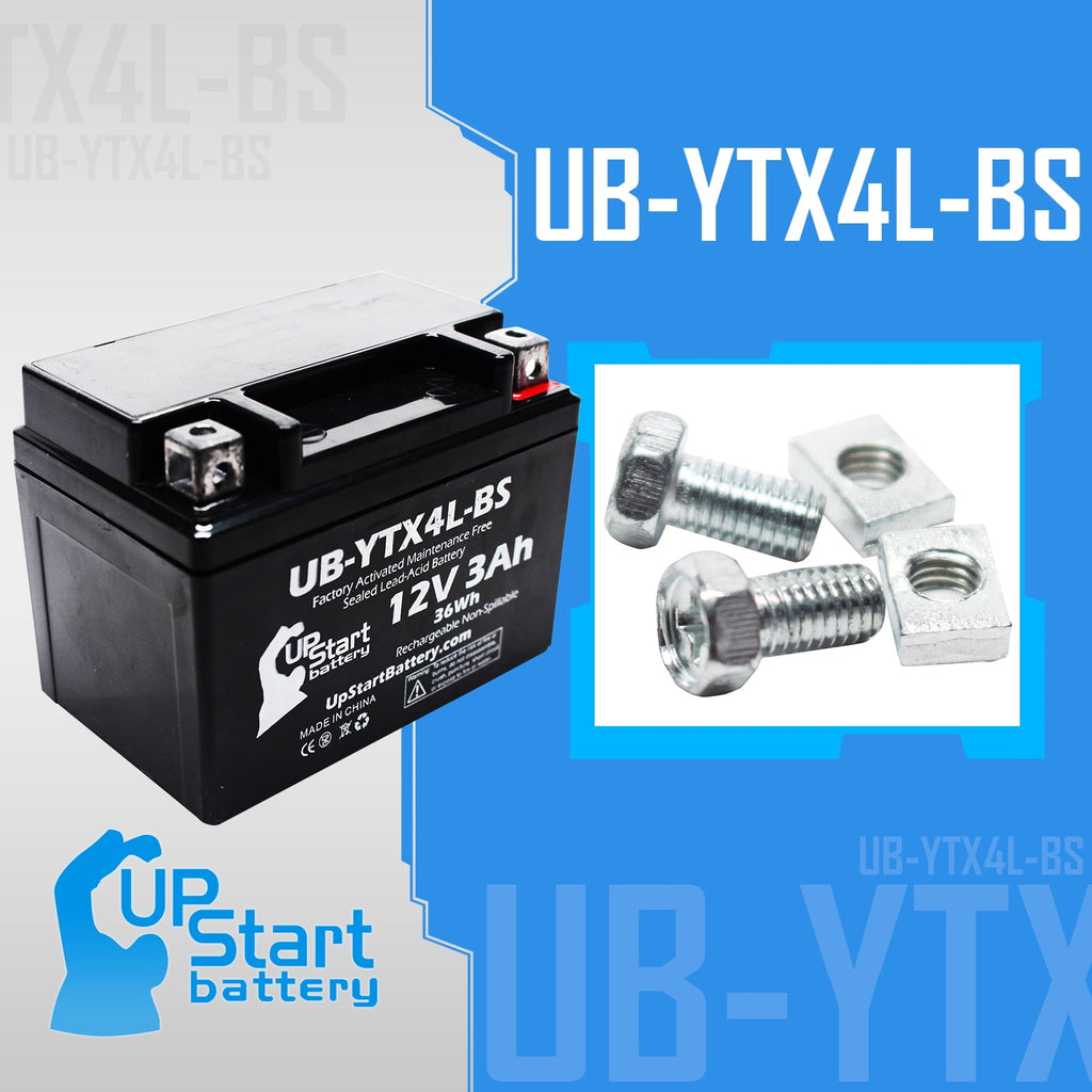 2-Pack Replacement 2011 Snapper All Walk Behind Mowers (Electric Start) CC Factory Activated, Maintenance Free, Riding Mower Battery - 12V, 3Ah, UB-YTX4L-BS