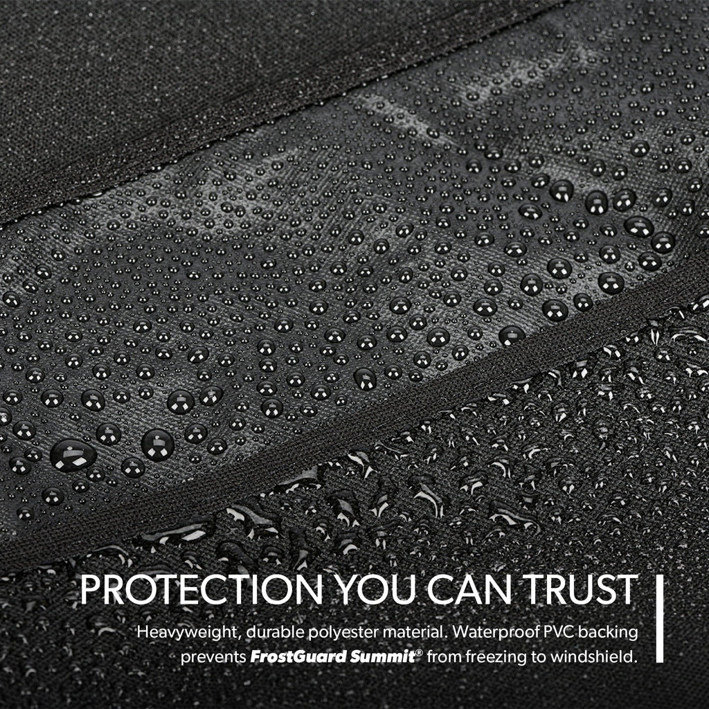 FrostGuard Summit Full-Coverage Car Windshield Cover for Ice, Snow & Frost, Black