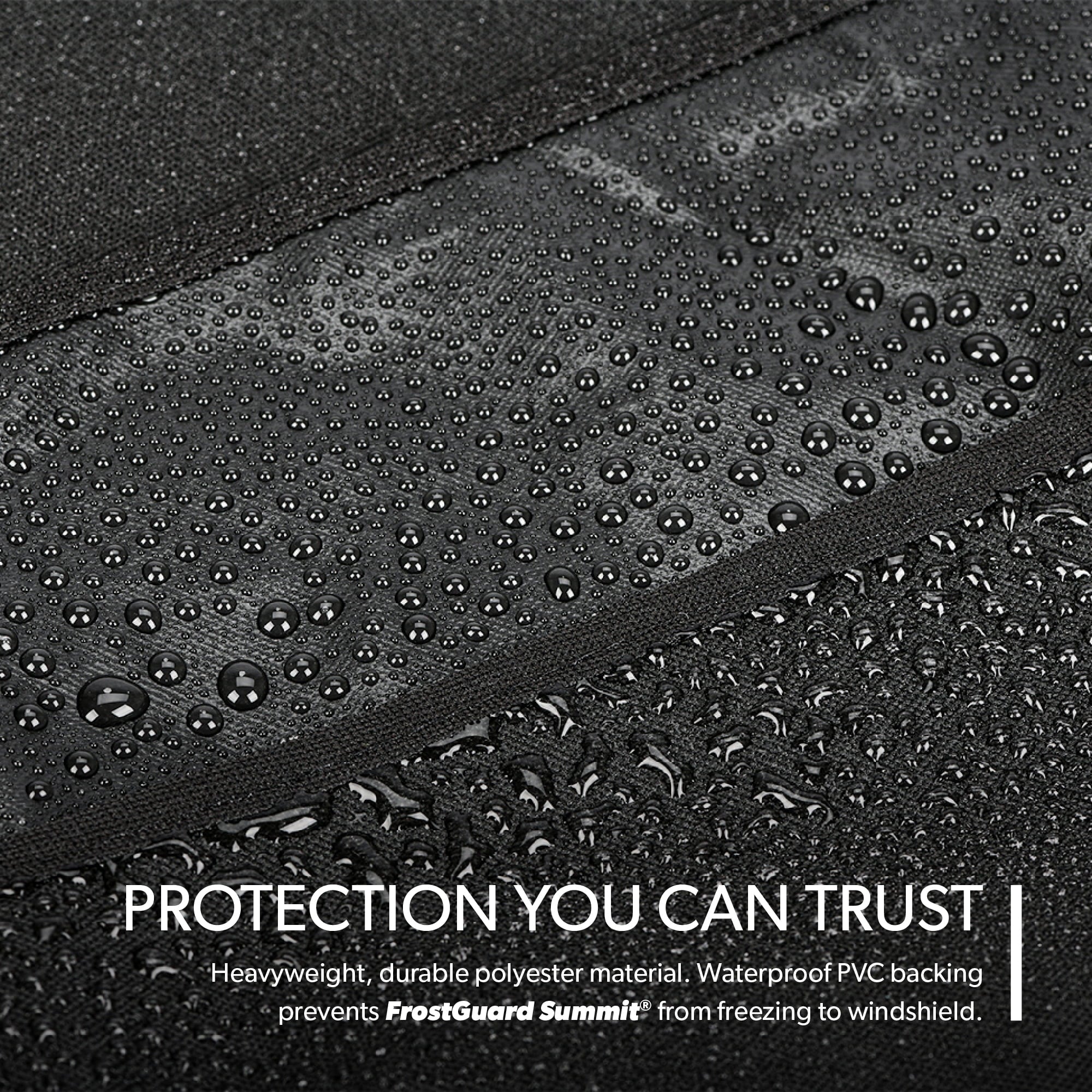 FrostGuard Summit Full-Coverage Car Windshield Cover for Ice, Snow & Frost, Black