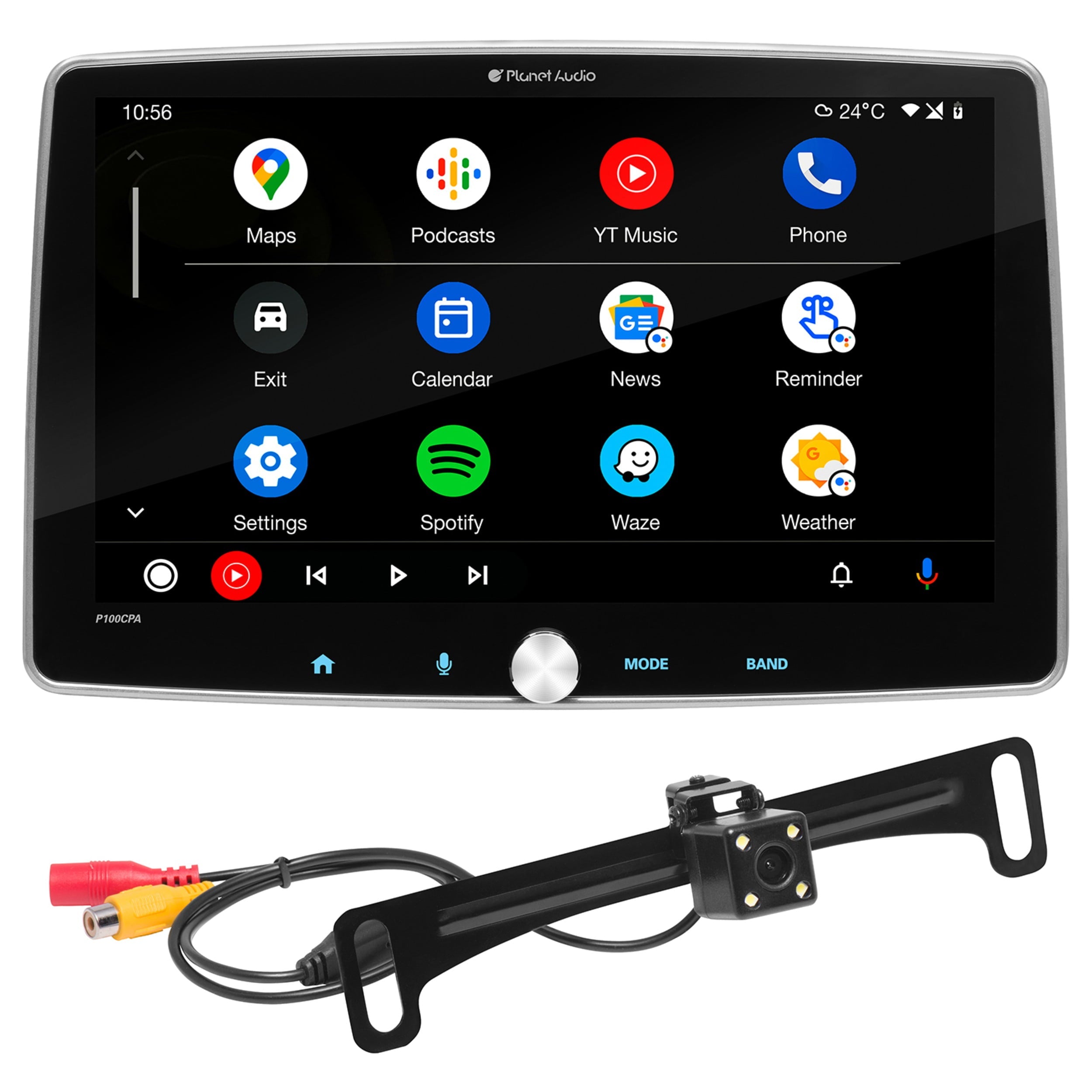 Planet Audio P100CPAC Apple CarPlay Android Auto Car Audio Stereo System