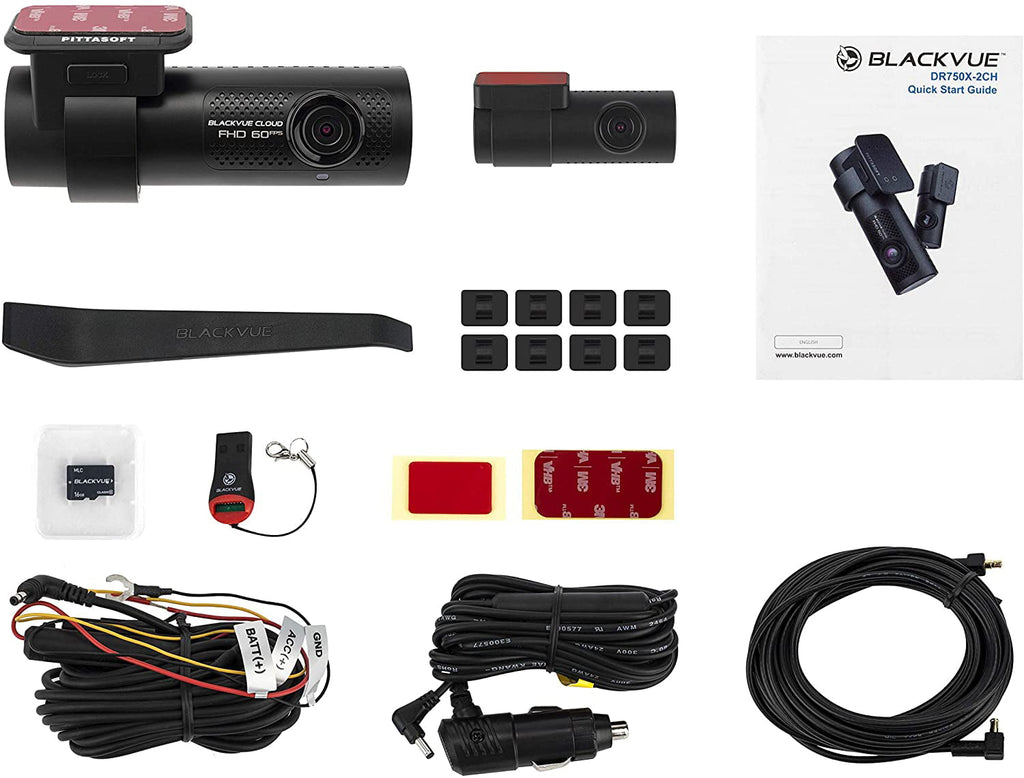 Blackvue DR750X-2CH-32GB - Dual Full HD 1080p (Front @60fps/Rear @30fps), Dual Sony STARVISTM CMOS Sensor, 139  Wide View angle