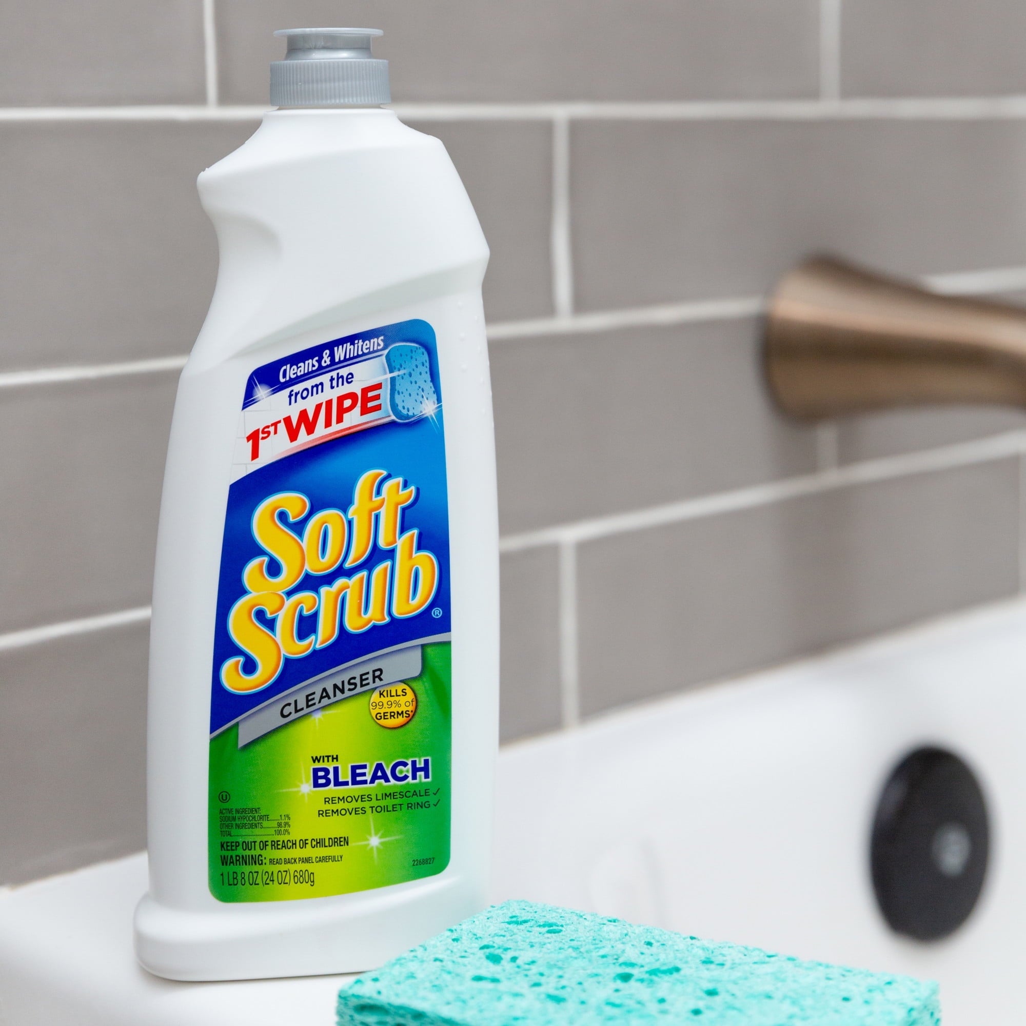 Soft Scrub Antibacterial Cleaner with Bleach Surface Cleanser, 24 Fluid Ounces