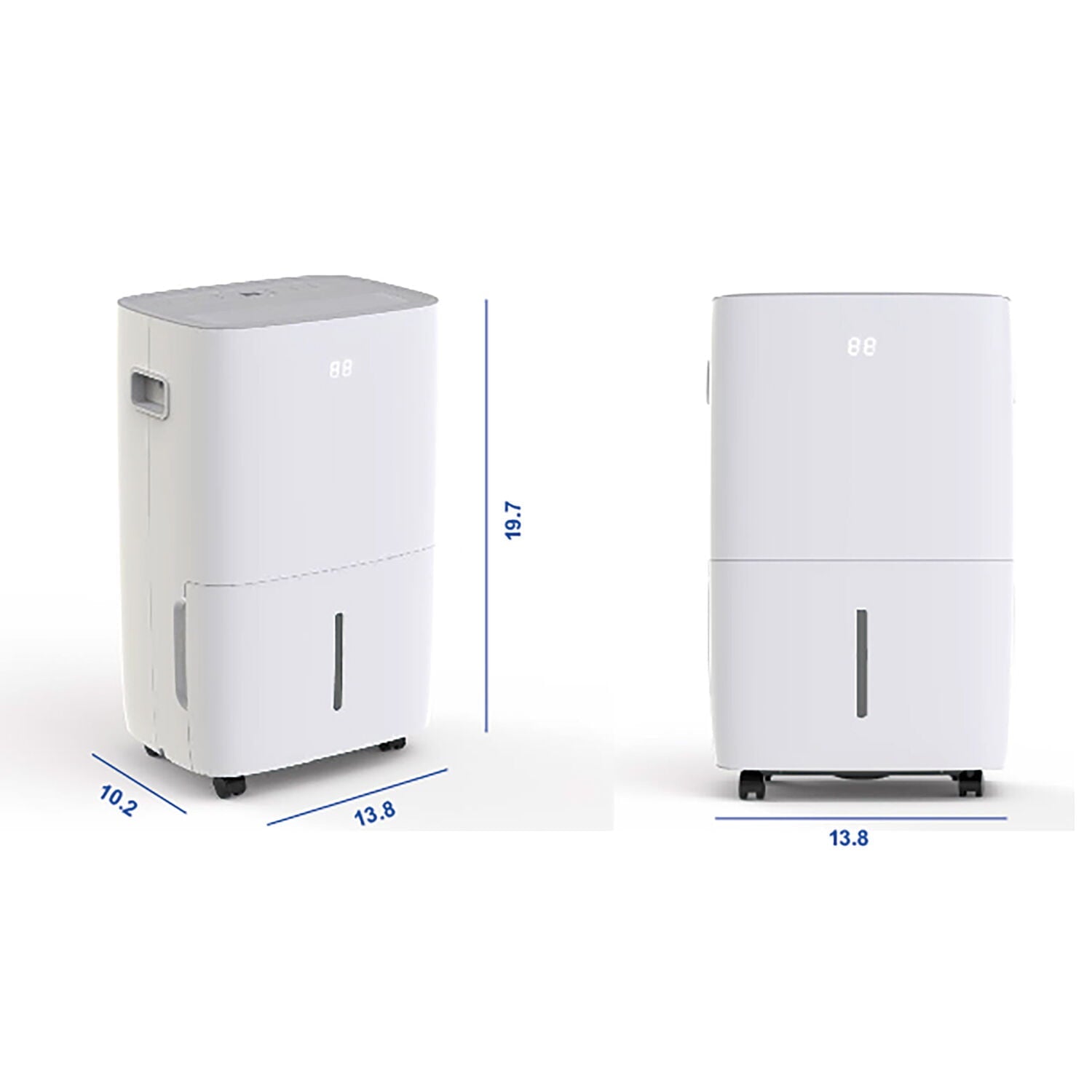 JHS Energy Star 35 Pint Dehumidifier in White - LED Display, 24H Timer