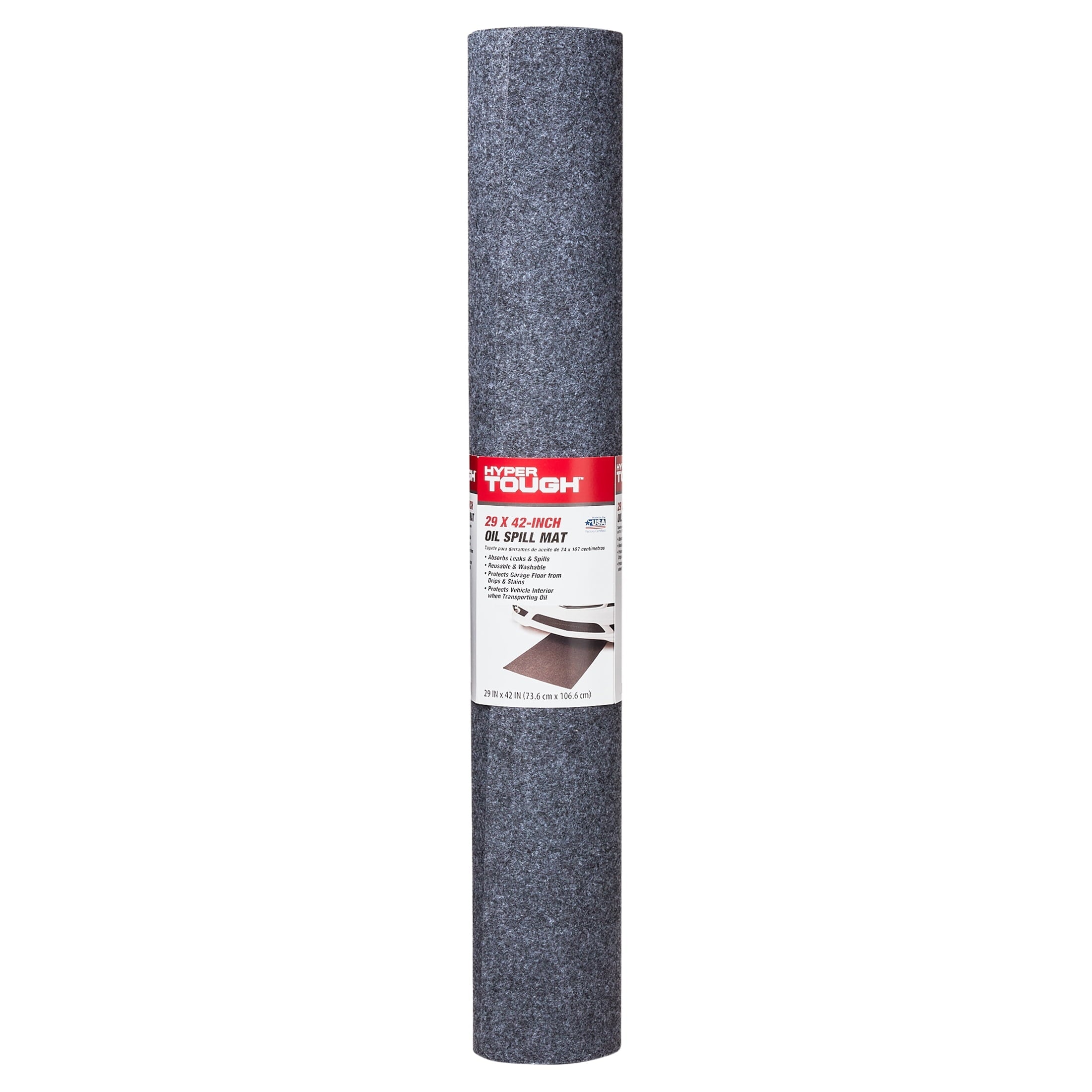 HyperTough Oil Spill Mat 42" x 29";  Model OMCW29423PDQ; Contains Oil Drips and Spills.