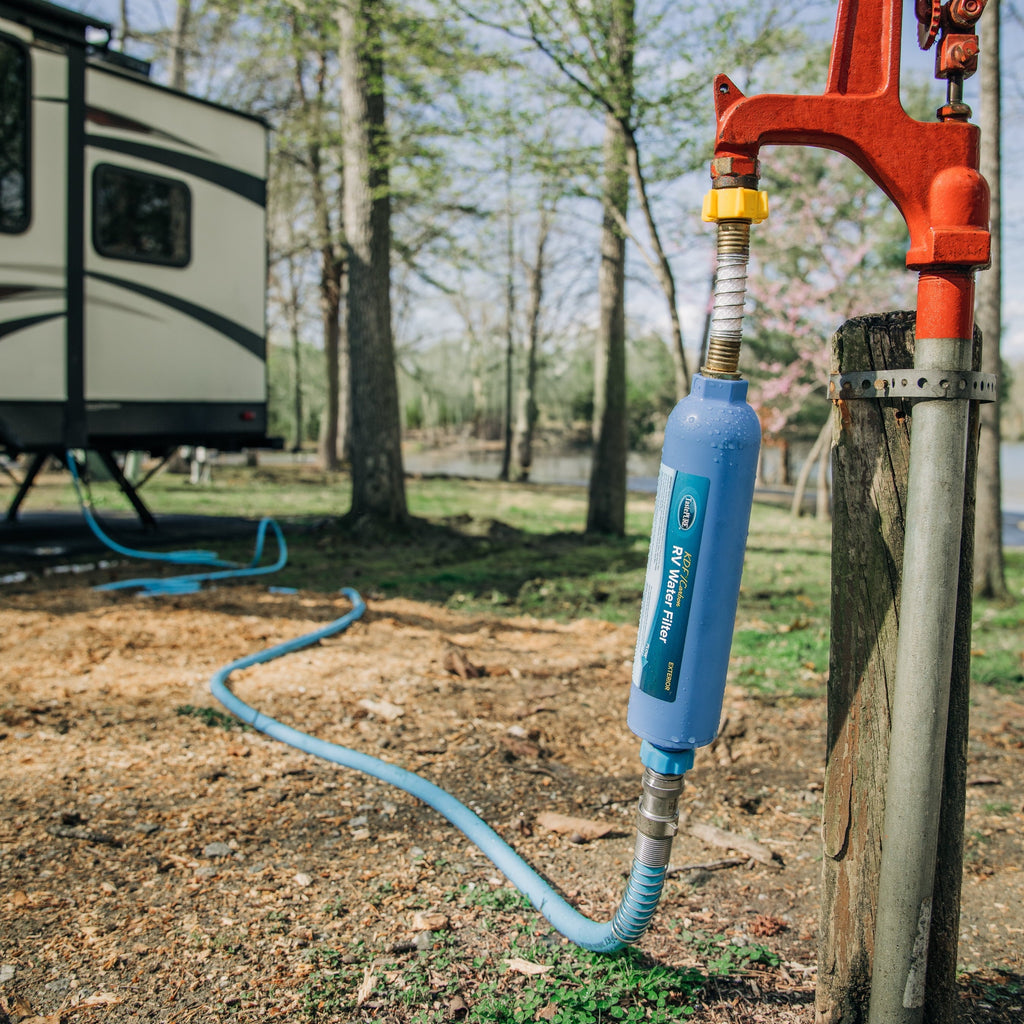 Camco TastePURE Camper/RV Water Filter | Inline Water Filter Reduces Bad Taste, Odor, Chlorine & Sediment | Ideal for RVs, Campers, Travel Trailers, Boats | 2-Pack (40045)
