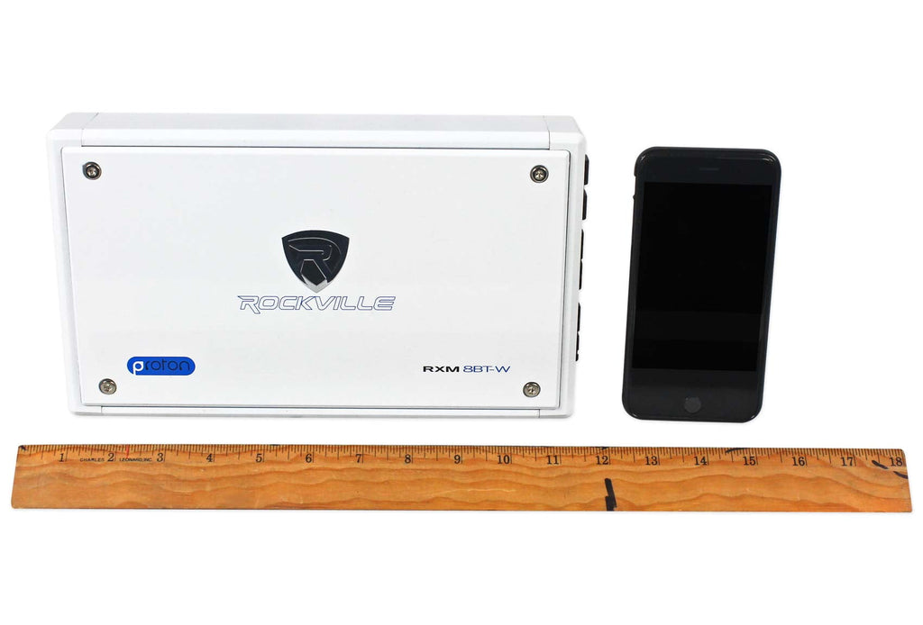 Rockville RXM8BTW 8 Channel 1500 Watt Bluetooth Car Stereo Amplifier Amp