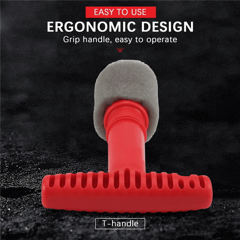 Car Wash Embedded Tire Screw Brush Lug Nut Wheel Cleaning Tools with 3 Extra Sponges