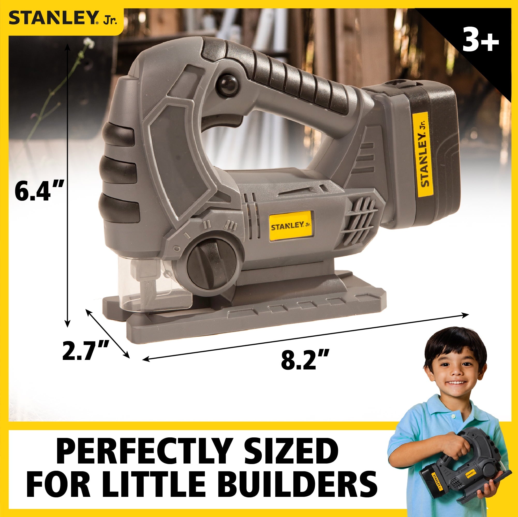 STANLEY Jr Jigsaw Toy – Carpentry Role Play For Kids – Enhance Hand And Eye Coordination – Power Tool