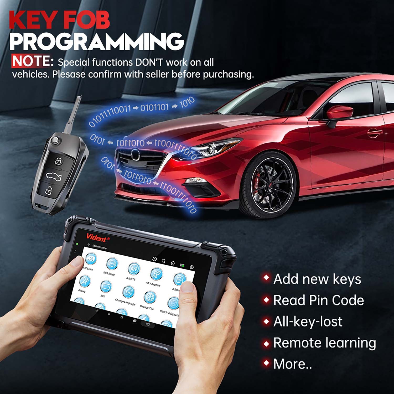 Vident iSmart800 Pro Automotive Scan Tool, Full System Bi-Directional Car Scanner, 40+ Services Wired Version