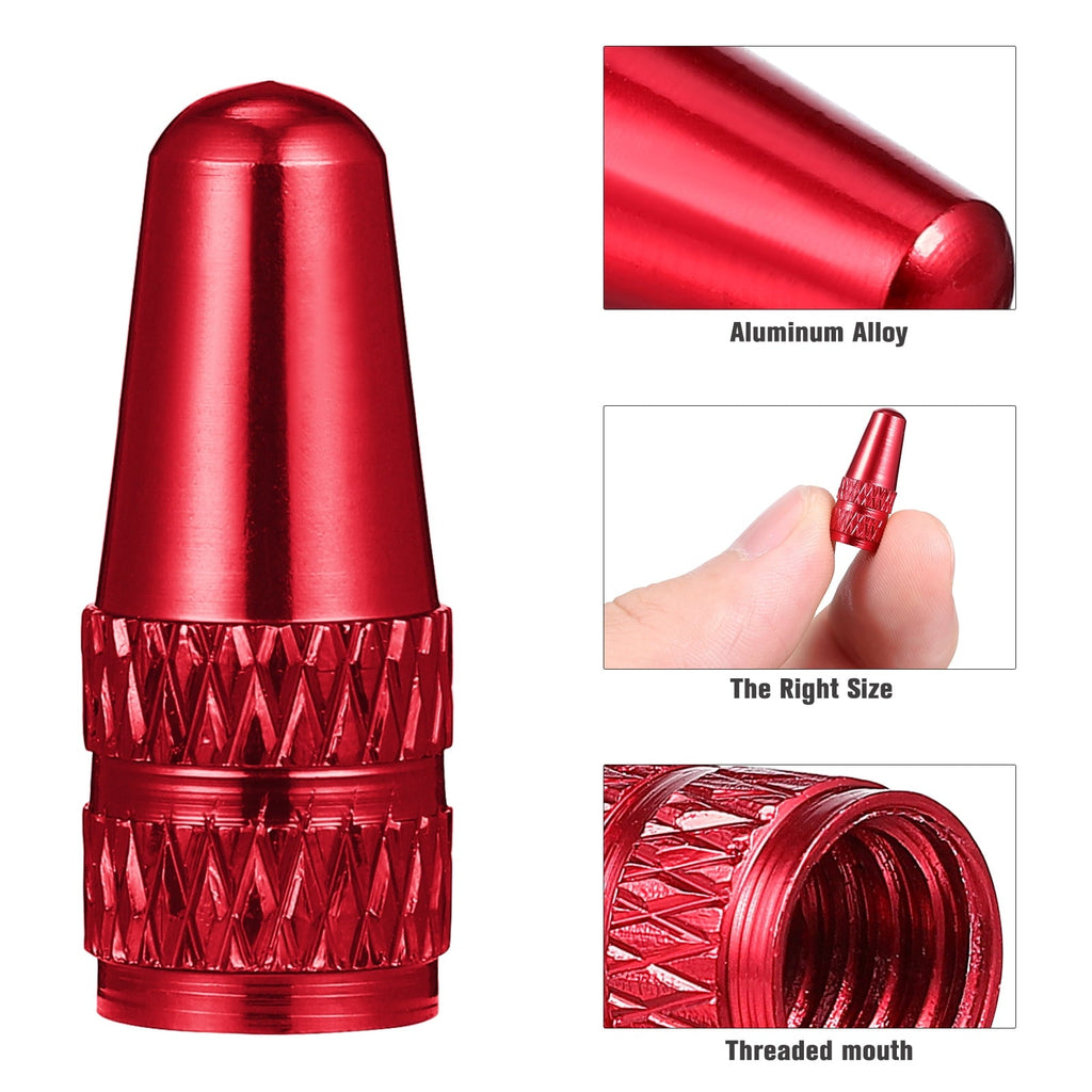 Etereauty WINOMO 20pcs Universal Valves Caps Presta Anodized Machined Aluminum Alloy French Style Bike Tire Caps Dust Covers